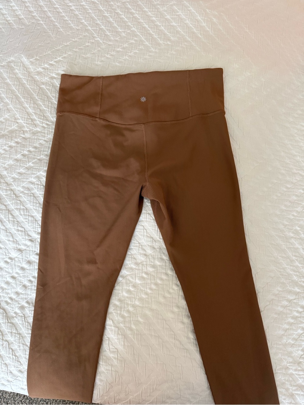 Athleta Elation Ultra High Rise Rib Legging- NWOT- walnut rib color, size XL